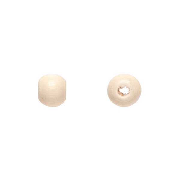 Bead, sugar maple (coated), natural, 8x7mm hand-cut rondelle. Sold per pkg of 450-500. image number 0