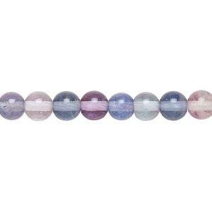 Rainbow fluorite 1pkg1, round bead natural 15.5-16 inch 6mm