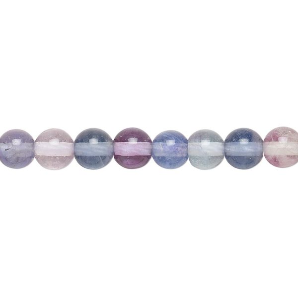 Rainbow fluorite 1pkg1, round bead natural 15.5-16 inch 6mm image number 0