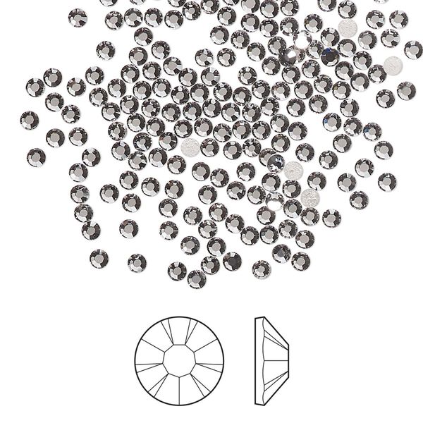 Flat back 1pkg144, lilac ash foil back Preciosa MAXIMA Czech crystal hotfix rhinestone, 1.9-2.1mm chaton rose round SS6 image number 0