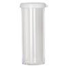 Vial, polystyrene and plastic, clear and white, 2-3/4 x 1-inch large vial with snap on cap. Sold per pkg of 6. image number 1