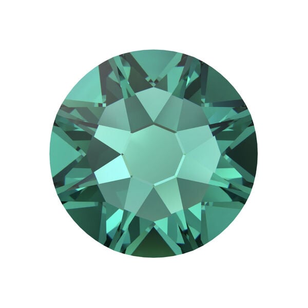 Flat back 1pkg12 Caribbean green foil back, Crystal Passions&reg; Regenerated 7.07-7.27mm rose round SS34 2088 image number 0