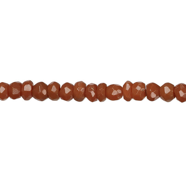 American opal 1pkg1, hand-cut faceted rondelle bead natural, 15.5-16 inch graduated 4x2mm-6x4mm image number 1