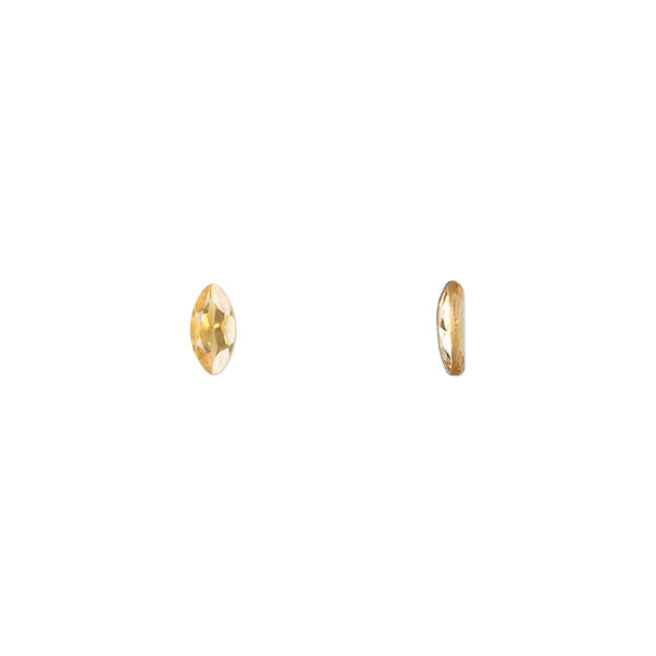 Gem, citrine (heated), 6x3mm faceted marquise, A grade, Mohs hardness 7. Sold per pkg of 2. image number 0
