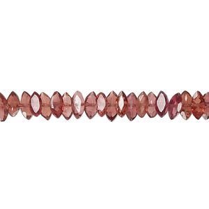 Rhodolite garnet / garnet 1pkg1, hand-cut faceted puffed marquise bead natural 14 inch 5x3mm-7x4mm