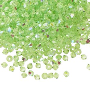 Bead 1440pk limecicle AB, Preciosa Czech crystal 3mm bicone