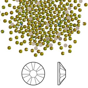 Flat back 1440pk crystal vitrail medium foil back, Swarovski® 1.7-1.9mm rose round SS5 2058