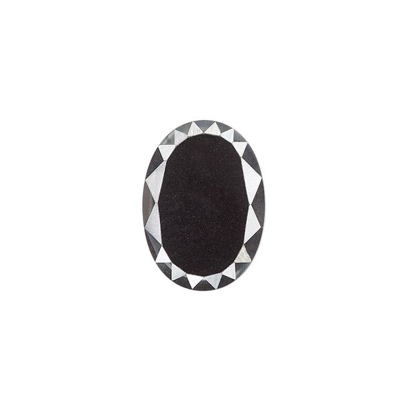 Hemalyke™ 1pkg1, calibrated faceted oval cab 18x13mm image number 0