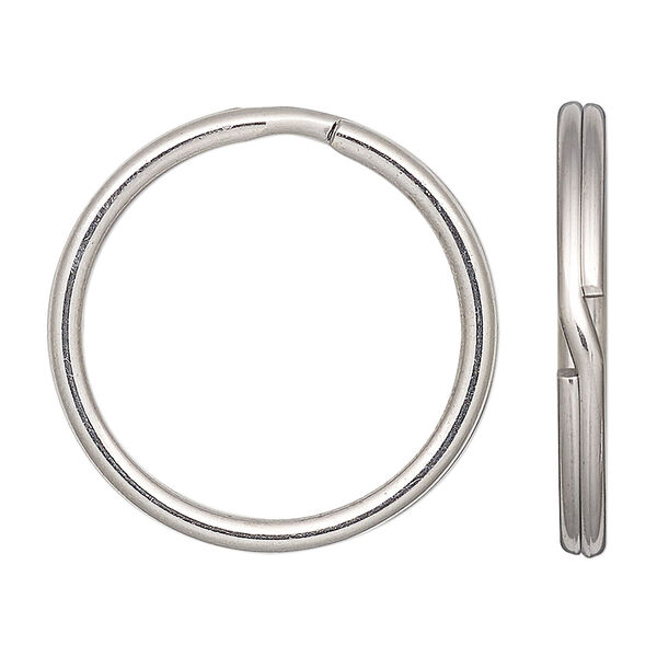 Split ring, stainless steel, 30mm round. Sold per pkg of 8. image number 0