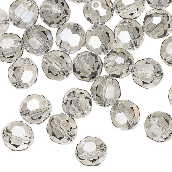 Bead 1pkg144 crystal urban grey, Crystal Passions&reg; 8mm round 5000 featuring Swarovski&reg; Crystals image number 0