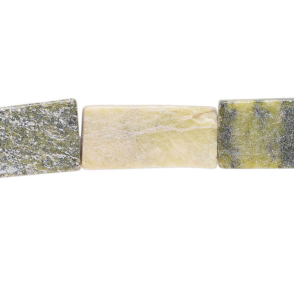 Bead, multi-serpentine (natural / dyed), 15x9mm-21x13mm flat rectangle, D- grade, Mohs hardness 2-1/2 to 6. Sold per 15" to 16" strand. image number 0