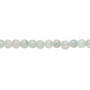 Aquamarine 1pkg1, hand-cut round bead, 13 inch 4-5mm