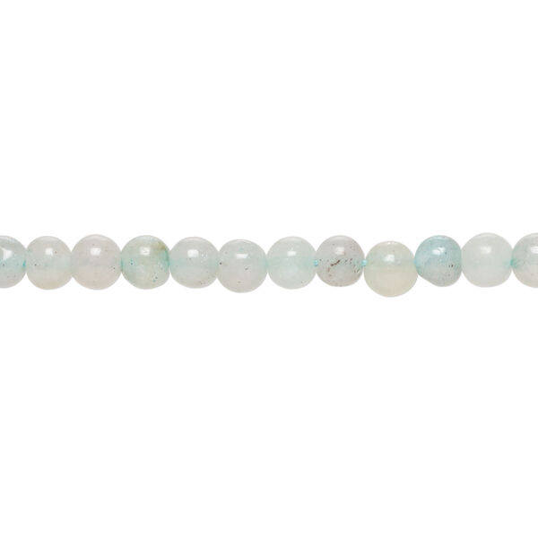 Aquamarine 1pkg1, hand-cut round bead, 13 inch 4-5mm image number 0