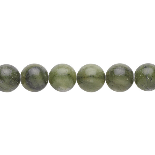 Bead, saguaro "jasper" (serpentine) (natural), 8mm round with 0.5-1.5mm hole, B grade, Mohs hardness 2-1/2 to 6. Sold per 15" to 16" strand. image number 0