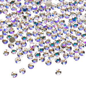 Round stone 1440pk crystal AB foil back, Swarovski® PP24 light round 1098