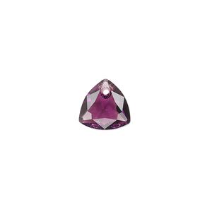 Drop 1pk amethyst, Crystal Passions® 10.5mm pendant trilliant cut 6434