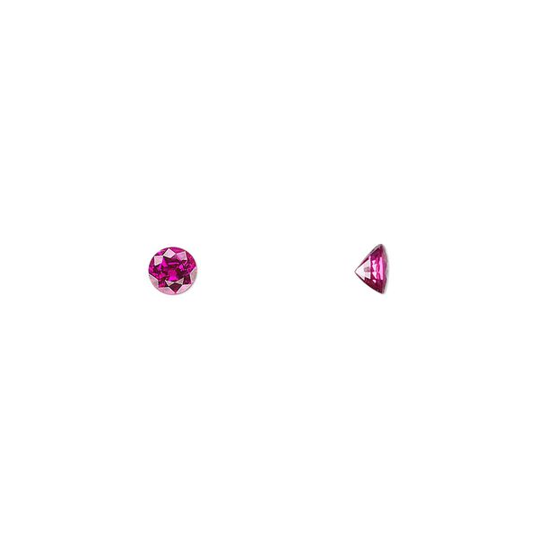 Ruby 1pkg1, hand-cut faceted round gem 4mm image number 0