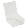 Organizer, Dot Box™, plastic, clear, 2-1/2 x 2-1/2 x 1-1/4 inch rectangle with pop-up lid. Sold individually. image number 1