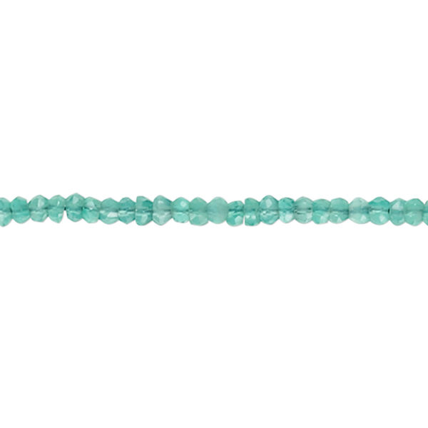 Green onyx 1pkg1, hand-cut faceted rondelle bead 14 inch 2x1mm-3x3mm image number 0