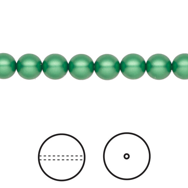 Pearl 50pk eden green, Crystal Passions® 6mm round 5810 image number 0