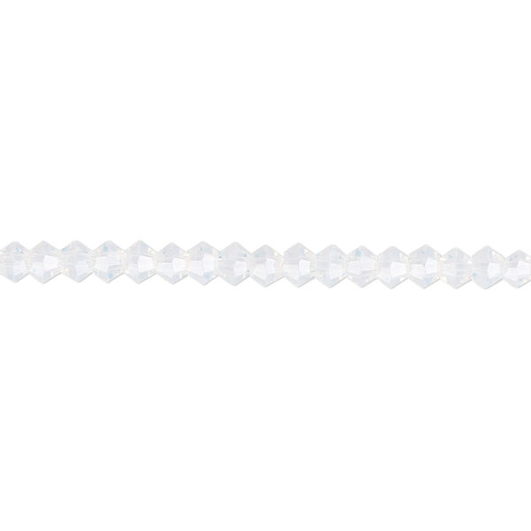 Bead 1pk 16 facets translucent clear frosted, Celestial Crystal® 3mm bicone 15.5-16 inch image number 0
