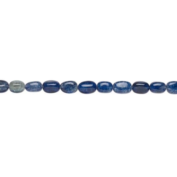 Bead 1pkg1 glass, translucent light blue and brown, small to medium nugget, 15 inches. image number 1