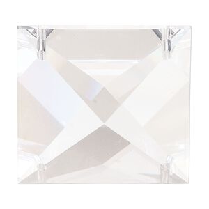 Focal, Vintage Crystal™, crystal, 36mm faceted square. Sold individually.