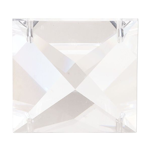 Focal, Vintage Crystal™, crystal, 36mm faceted square. Sold individually. image number 0