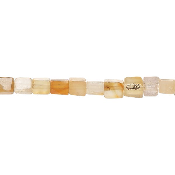 Red agate 1pkg1, cube bead, 15 inch 4-5mm pale image number 0
