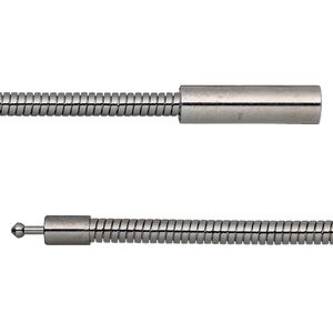 Chain, gunmetal-plated brass, 3mm omega, 24 inches with pop-style clasp. Sold individually.