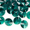 Drop 144pk emerald, Swarovski® 12mm pendant mini disk 6428 image number 1