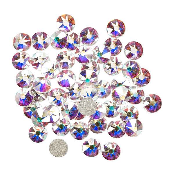 Flat back 1440pk crystal AB foil back, Crystal Passions® 4.6-4.8mm rose round SS20 2088 image number 0