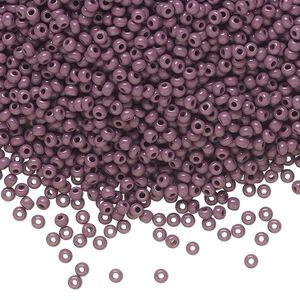 Seed bead, Preciosa Ornela Czech glass, pkg/500g, #11 rocaille, opaque dark violet, (23040).