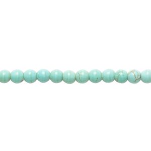 Magnesite 1pkg1, round bead 15 inch 3-5mm