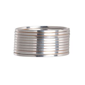 Wire, sterling silver, dead-soft, square, 16 gauge. Sold per pkg of 5 feet.