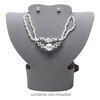 Display, foldable, necklace and earring, foam, grey, 5-1/4 x 5-3/4 x 3-1/4 inches assembled. Sold per pkg of 2. image number 1