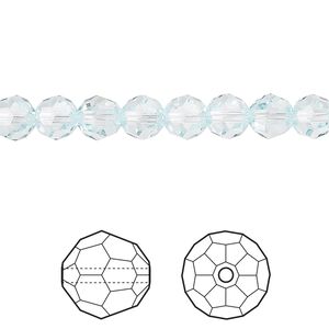 Bead 12pk light Azore, Crystal Passions® 6mm round 5000