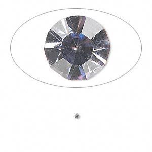 Chaton, glass rhinestone, lavender, foil back, 1.3-1.35mm faceted round, PP6. Sold per pkg of 72.