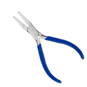 Pliers, EUROTOOL®, round-nose, stainless steel / rubber / nylon, 5-1/2 inches. Sold individually.