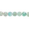 Amazonite 1pkg1, wavy flat round bead natural, 15 inch 30mm image number 1