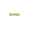 Bead, pewter (tin-based alloy), pkg/1, antique gold plate, 16x9mm double-sided bow, fits 8mm cube. image number 1