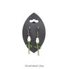 Earring card, PVC plastic and paper, opaque black, 2-3/4 x 1-1/2 inch marquise. Sold per pkg of 100. image number 1
