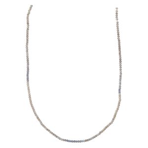 Green sapphire 1pkg1, hand-cut faceted round bead 12 inch 2mm