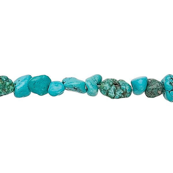 Turquoise 1pkg1, nugget bead 15.5-16 inch mini image number 0