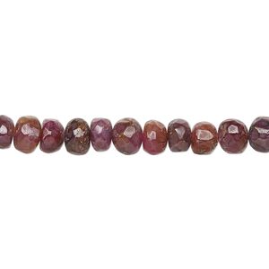 Multi-sapphire 1pkg1, hand-cut rondelle bead natural 14 inch 5x4mm-6x5mm