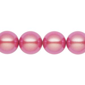 Pearl 10pk pearlescent red, Preciosa Czech crystal 12mm round