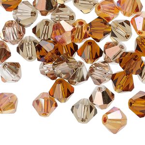 Bead mix 40pk 16 facets fall, Celestial Crystal® 8mm bicone