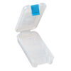Organizer box, The Beadery®, 1pkg1, plastic, clear / blue, 6 x 2-3/4 x 1-1/4 inches with 1 to 4 adjustable compartments (2184). image number 2