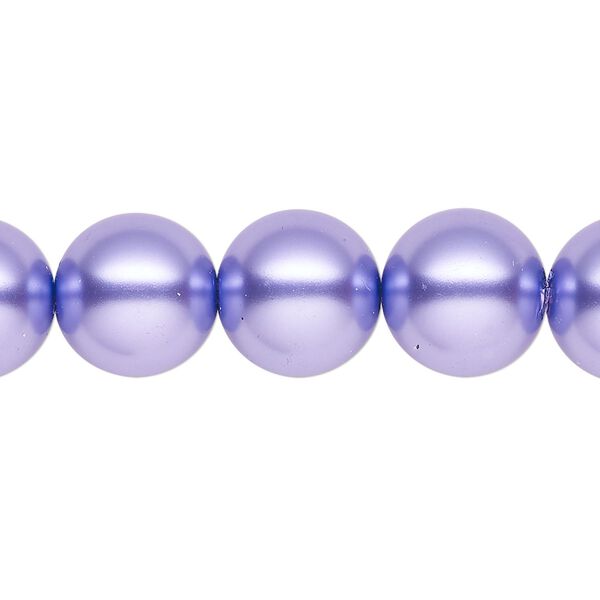 Pearl 1pk violet, Celestial Crystal® 12mm round 15.5-16 inch image number 0