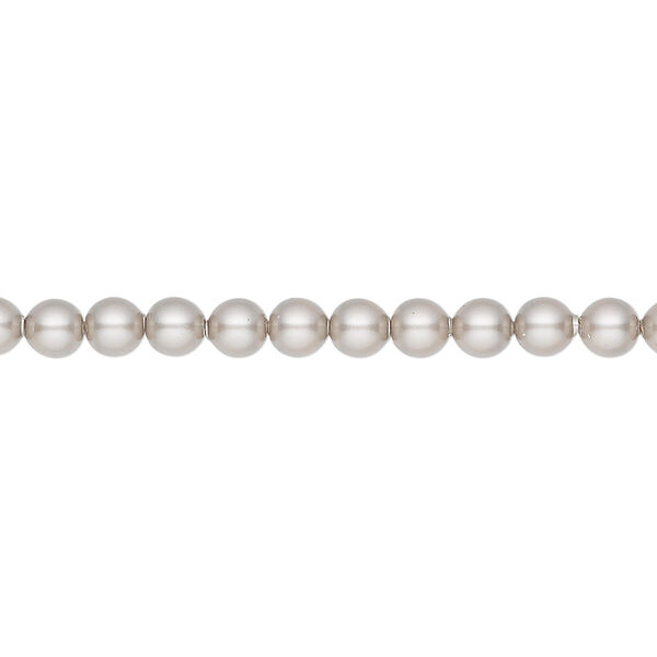 Pearl 500pk platinum, Crystal Passions® 4mm round 5810 image number 0